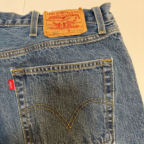 Men's Levi's 501 Original Dark Stone washed  Jeans 44 x 30 - Picture 4 of 9